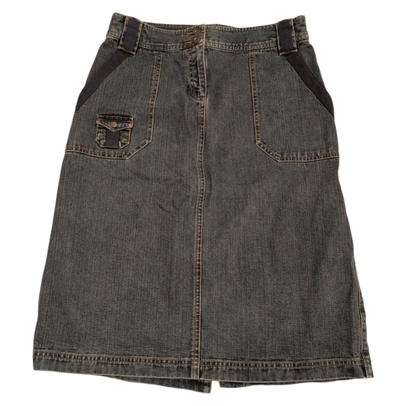 Bass Dresses & Skirts - Bass Jeans Knee-Length Denim Utility Skirt – Size 6 – Dark Wash